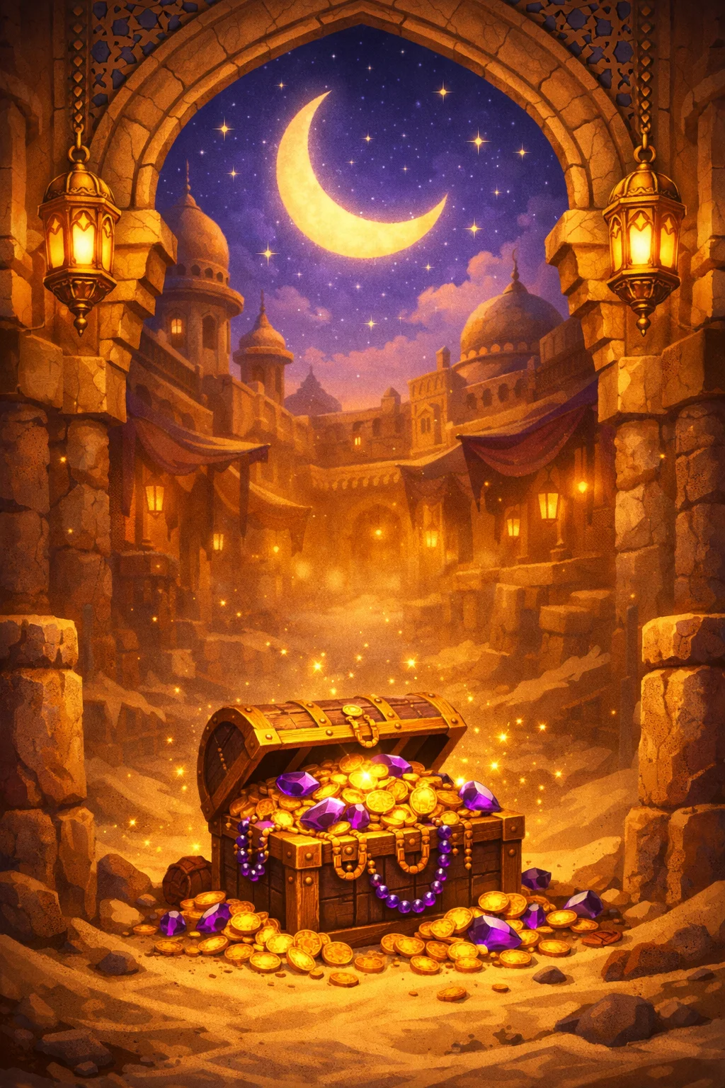 Mancala in the Arabian Nights themed world
