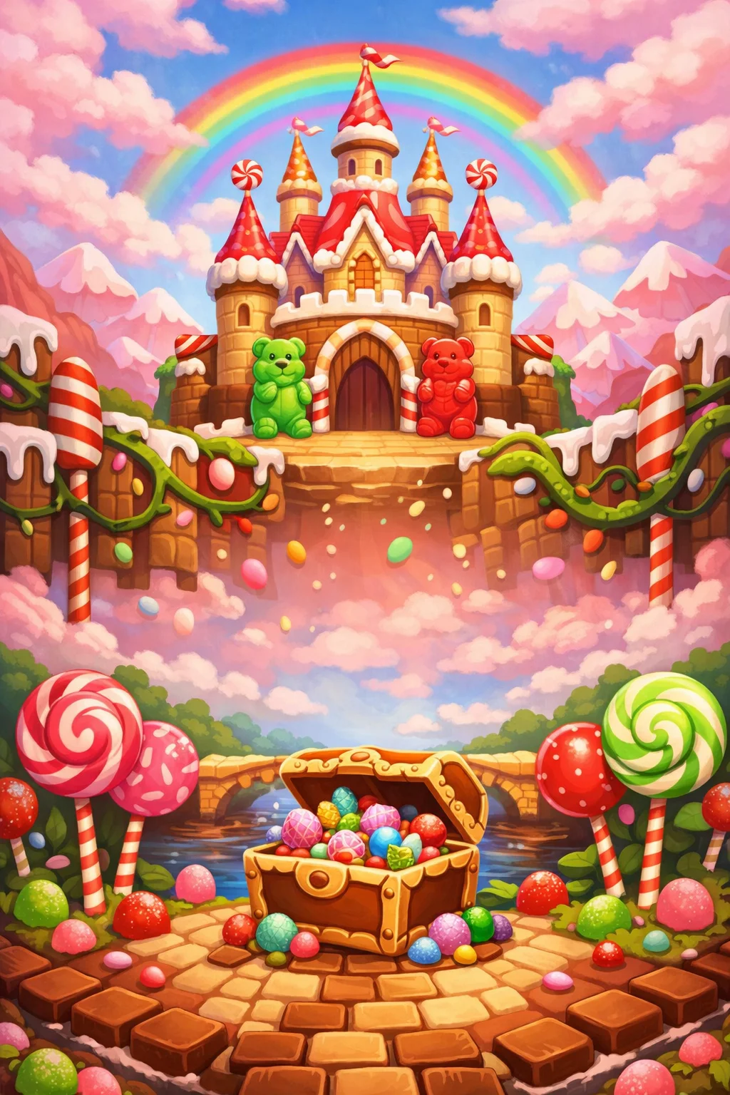 Ludo in the Candy Kingdom themed world