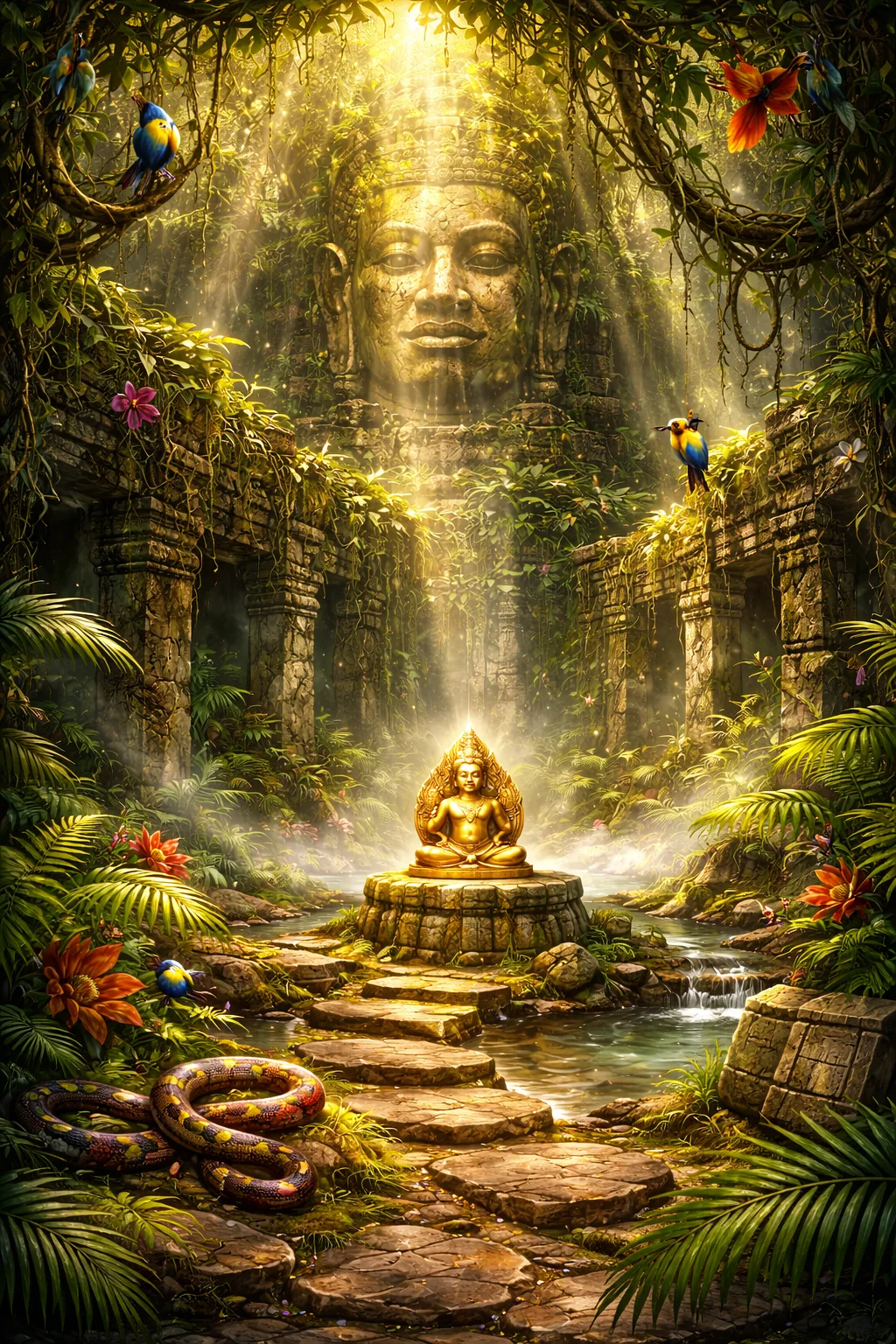 Mancala in the Jungle Ruins themed world